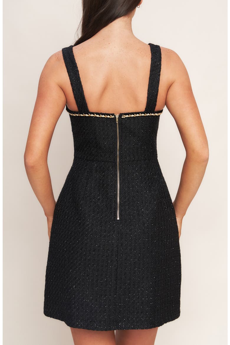 Tweed Minidress, Alternate, color, BLACK