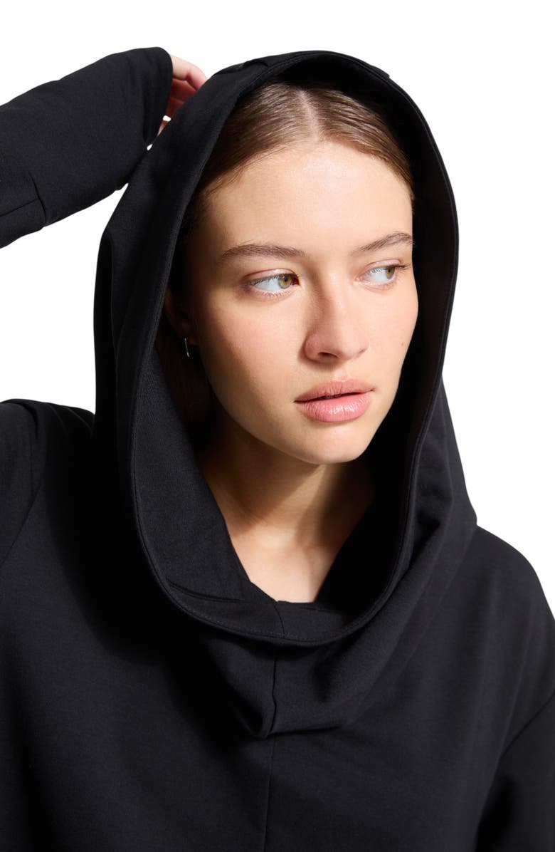 Marcella Firenze High-Low Hoodie, Alternate, color, Black