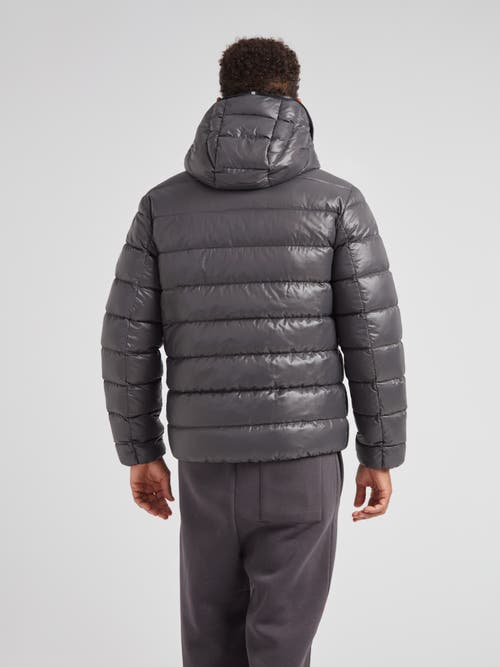 Jack1t R4d Tramline Hooded Puffer Jacket In Gray