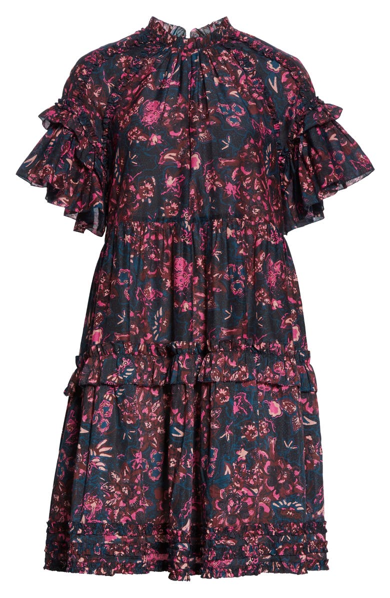 Ulla Johnson Fawn Tiered Floral Dress, Alternate, color, 