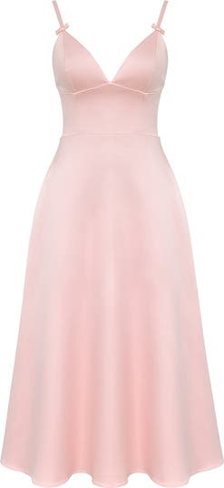 Tiffany Satin Midi Cocktail Dress