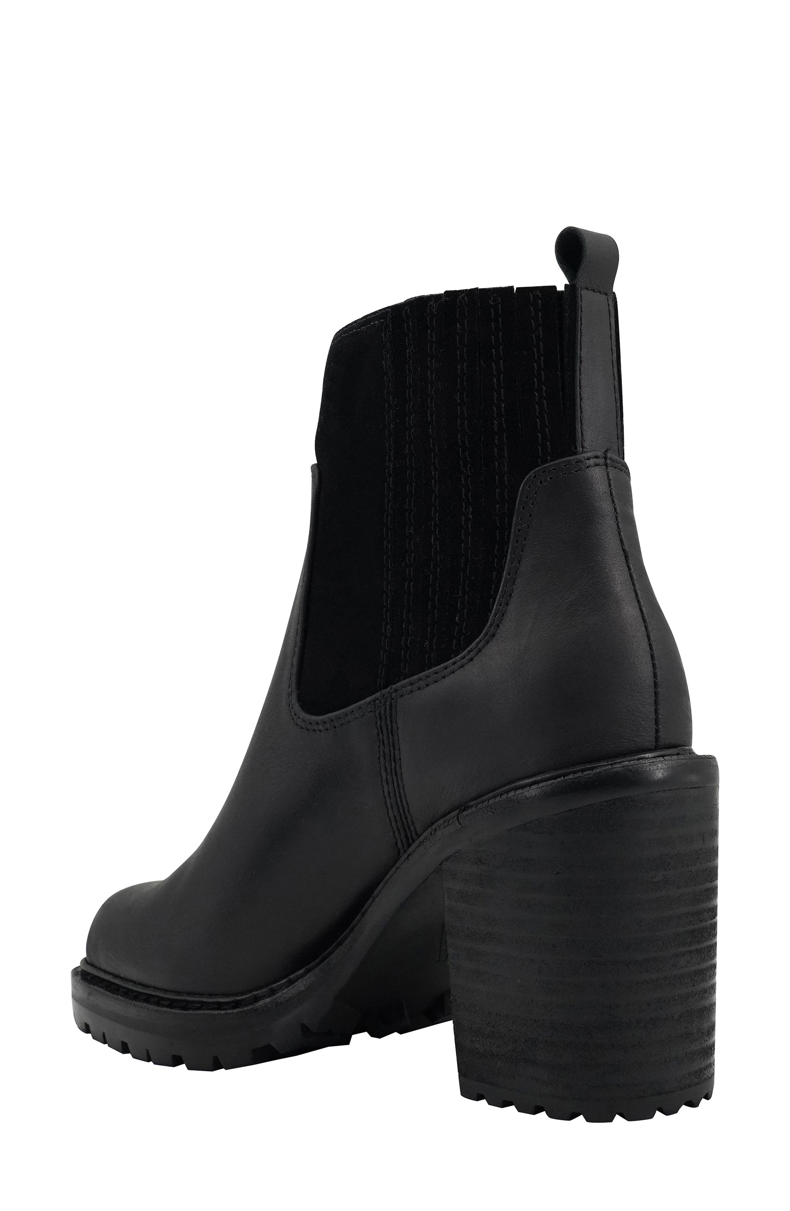 Artisan Crafted By Zigi Amalia Platform Chelsea Boot, Alternate, color, Black Leather