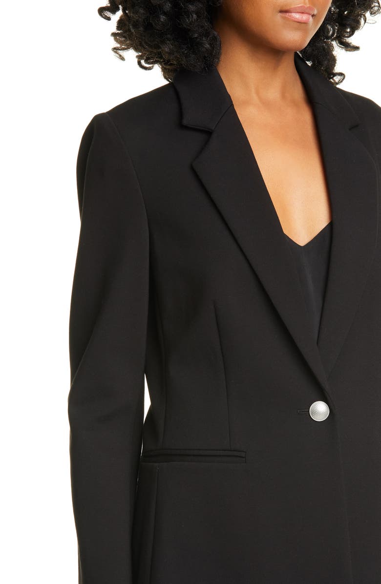 L'AGENCE Scout Solid One Button Notch Lapel Ponte Blazer, Alternate, color,