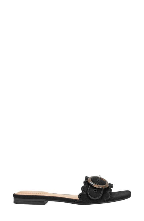 Bandolino Silla Scallop Slide Sandal In Black