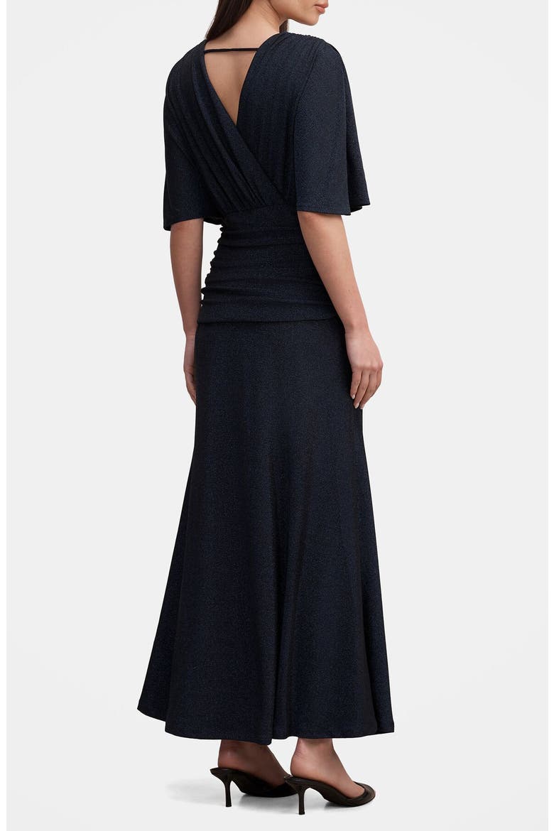 Franca Ruched Maxi Dress, Alternate, color, NAVY