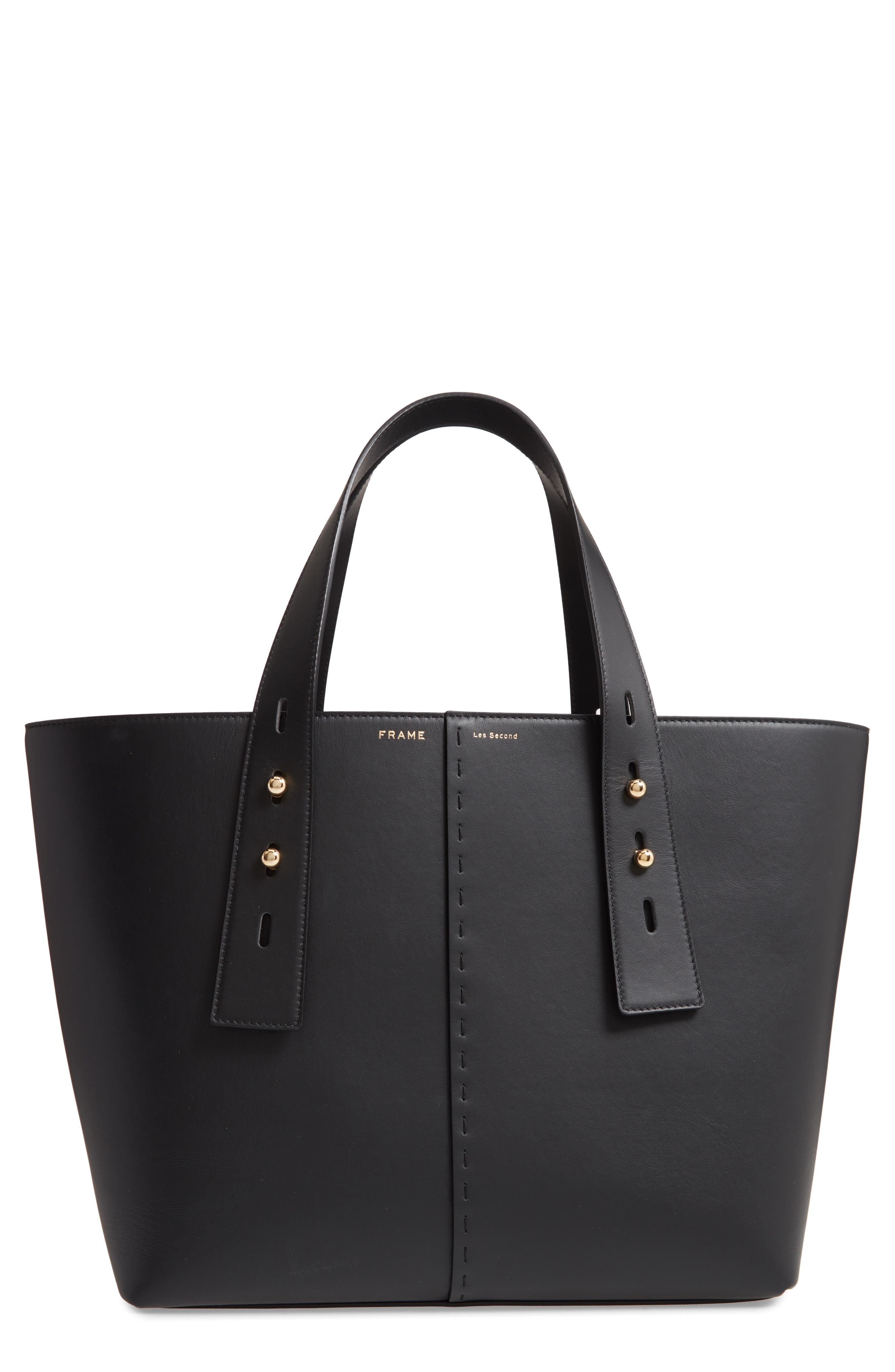 Les Second Medium Tote, Main, color, NOIR