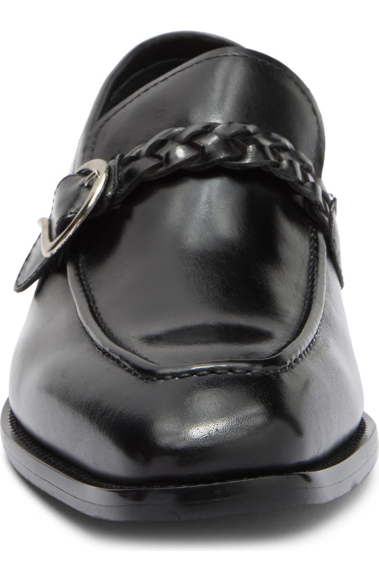 Maison Forte Milos Braided Strap Loafer, Alternate, color, Black
