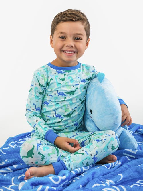 Rufflebutts Gender Inclusive Softsnooze Long Sleeve Pajama Set In Blue