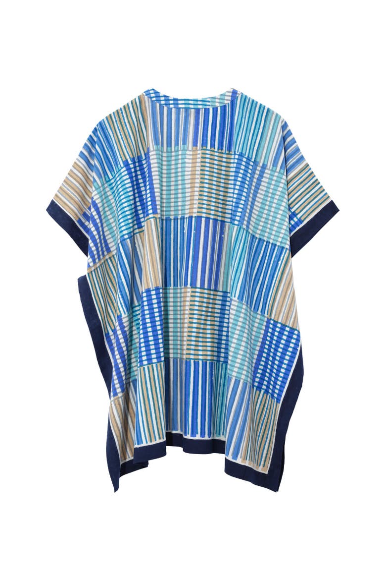 Stripe Illusion Caftan, Alternate, color, Ultramarine
