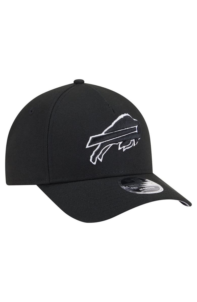 New Era Men's New Era  Black Buffalo Bills Team Collection 9FORTY M-Crown A-Frame Adjustable Hat, Alternate, color, 