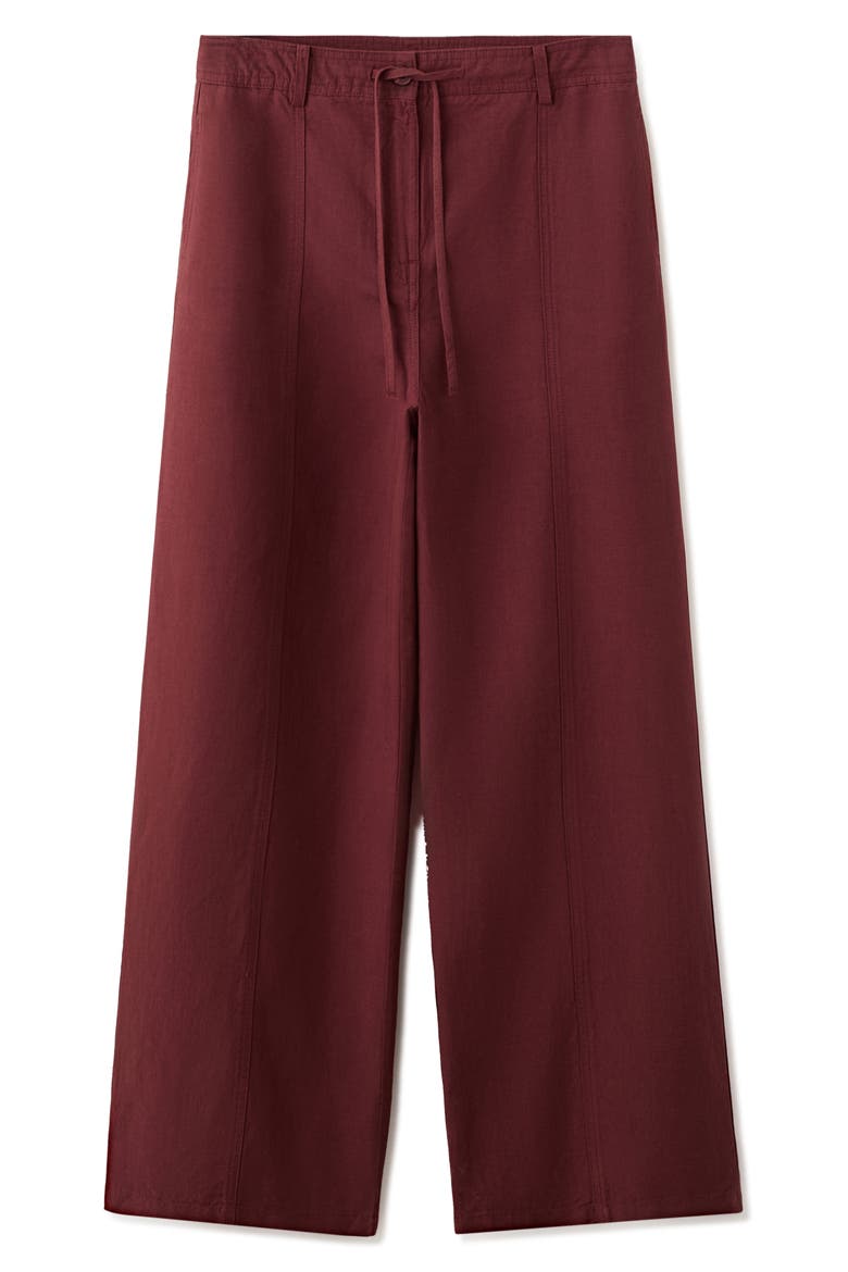 Straight Fit Drawstring Pants, Alternate, color, BURNT ORANGE