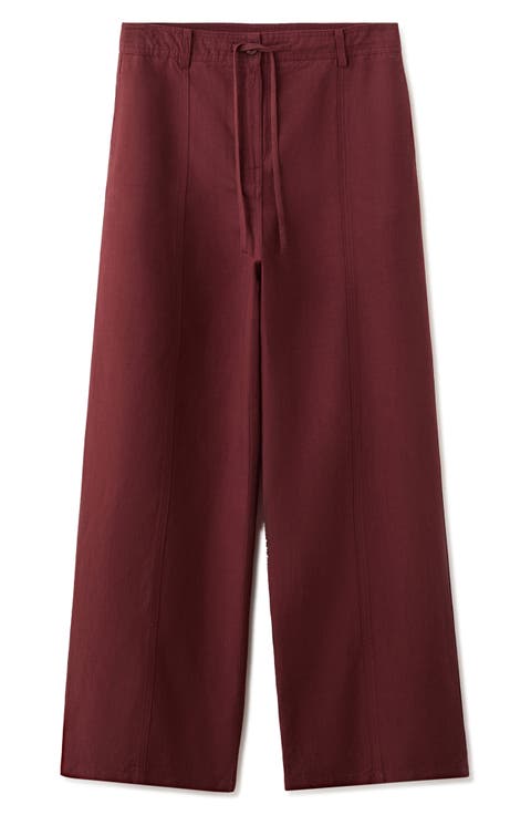 Straight Fit Drawstring Pants