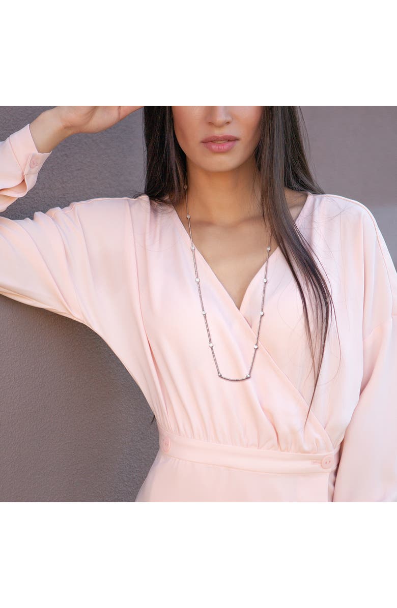 Julianna B. Lab-Grown Diamond Station Necklace 14k, Alternate, color, White Gold