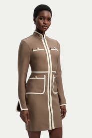 Karen Millen Bandage Military Piping Mini Dress