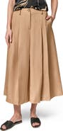 Donna Karan New York Pleated Crop Linen Blend Pants