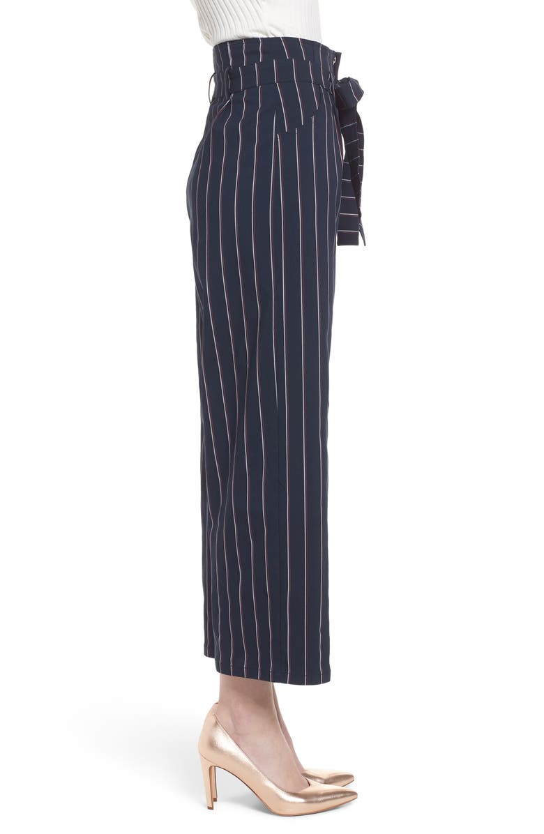 Leith Tie Waist Crop Trousers, Alternate, color, 