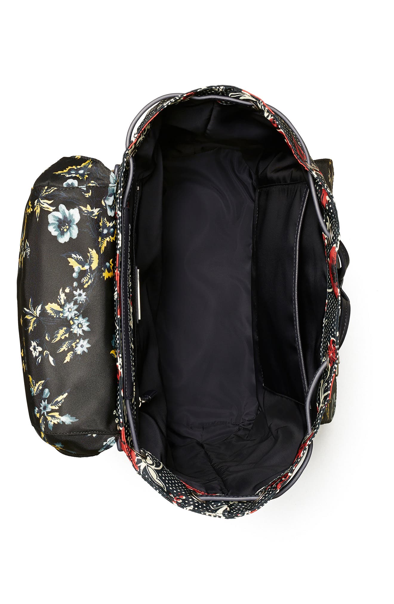 Tory Burch Virginia Mixed Print Recycled Nylon Backpack, Alternate, color, 