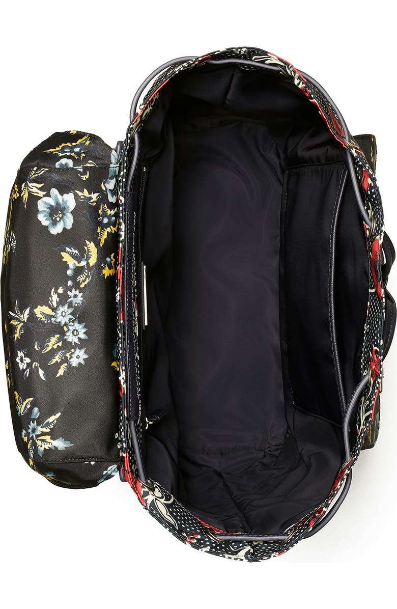 Tory Burch Virginia Mixed Print Recycled Nylon Backpack, Alternate, color,