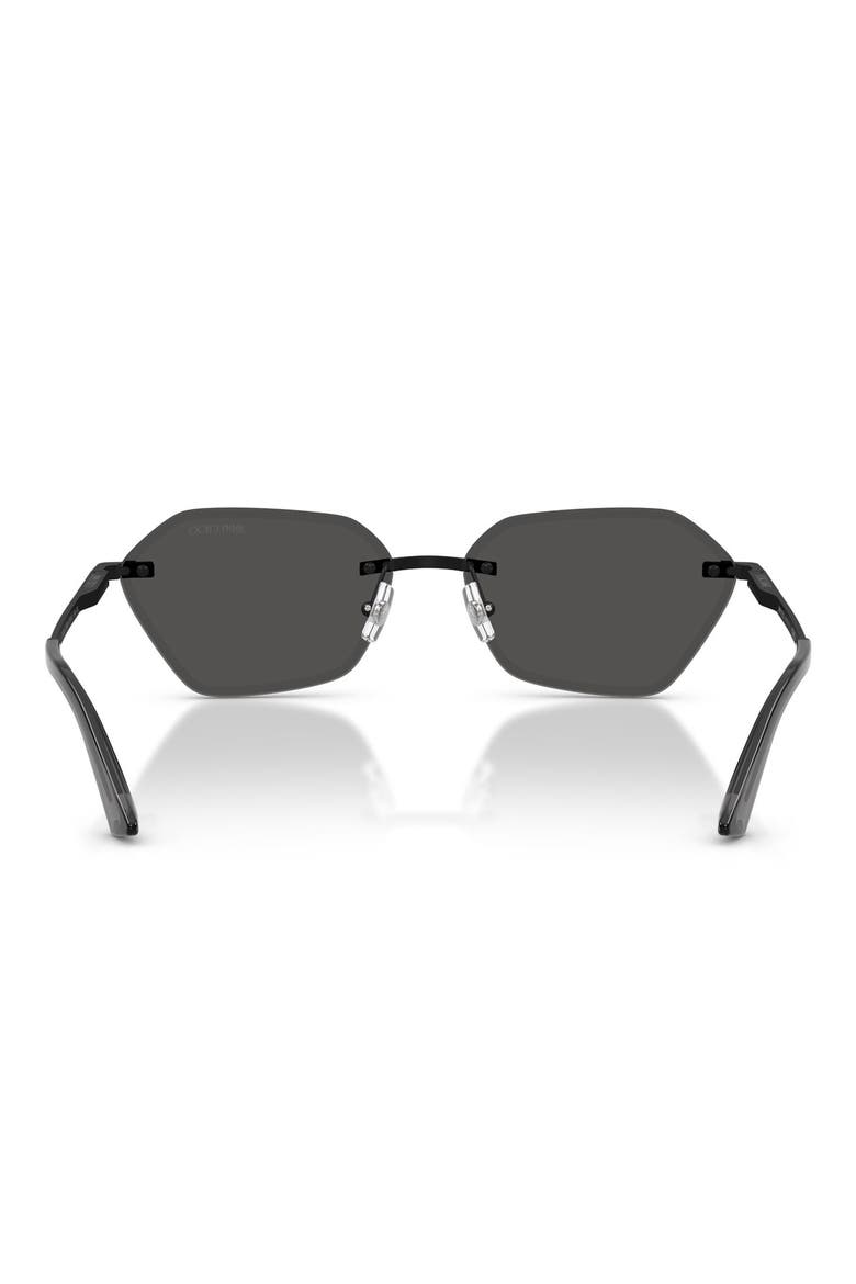 Abby 58mm Irregular Sunglasses, Alternate, color, MATTE BLACK / DARK GREY