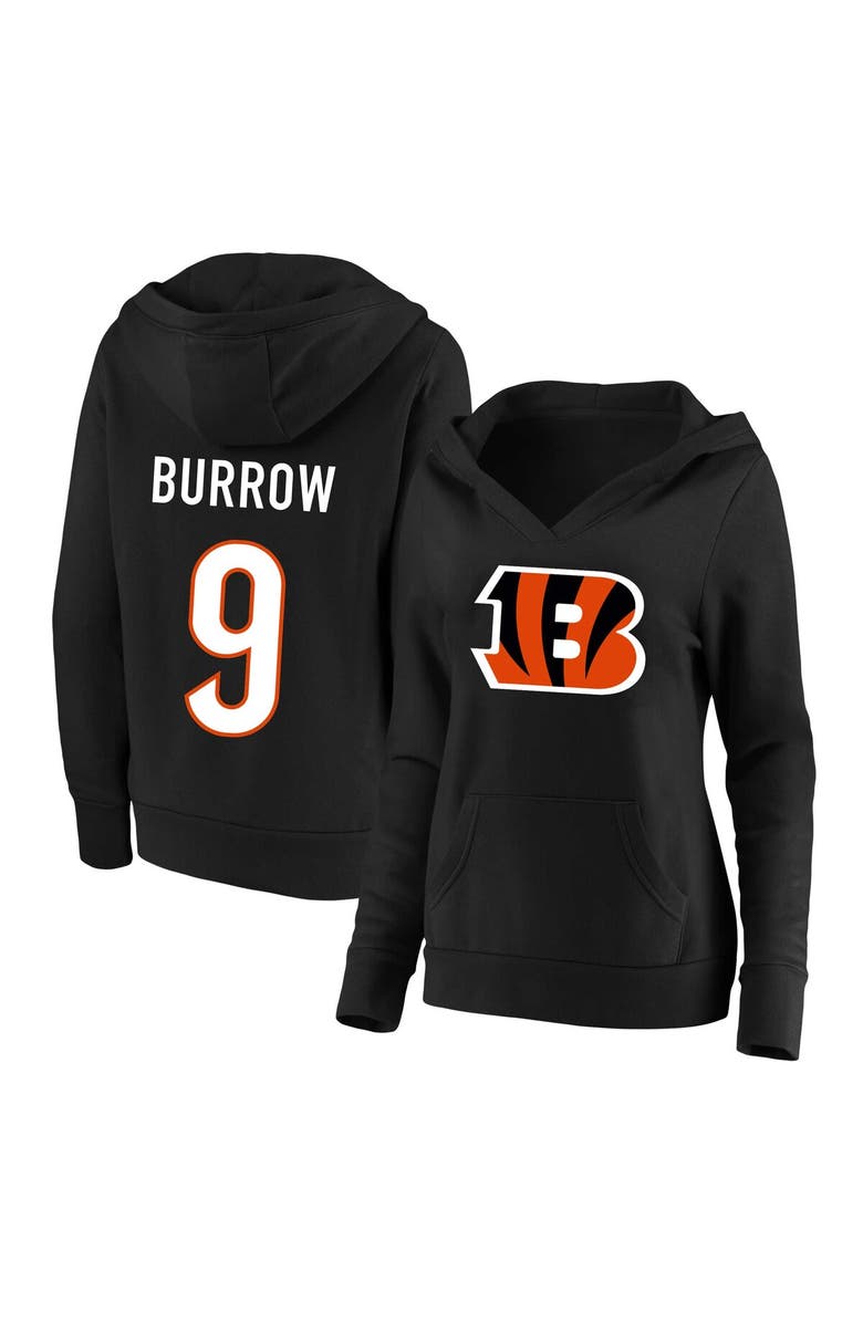 PROFILE Women's Profile Joe Burrow Black Cincinnati Bengals Plus Size Player Name & Number Pullover Hoodie, Main, color, Black