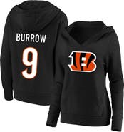 PROFILE Women's Profile Joe Burrow Black Cincinnati Bengals Plus Size Player Name & Number Pullover Hoodie
