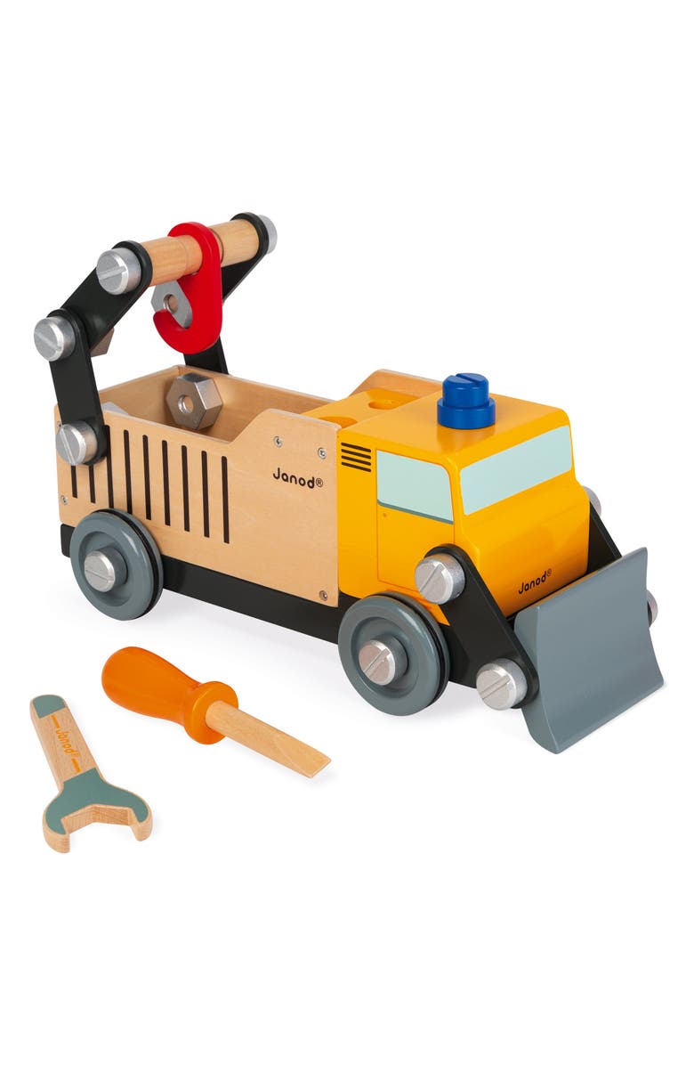Janod Brico DIY Construction Truck, Alternate, color, Red