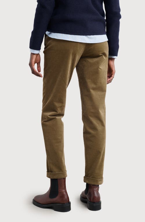 Seasalt Cornwall Crackington Sailor Button Crop Pull-on Pants In Brown