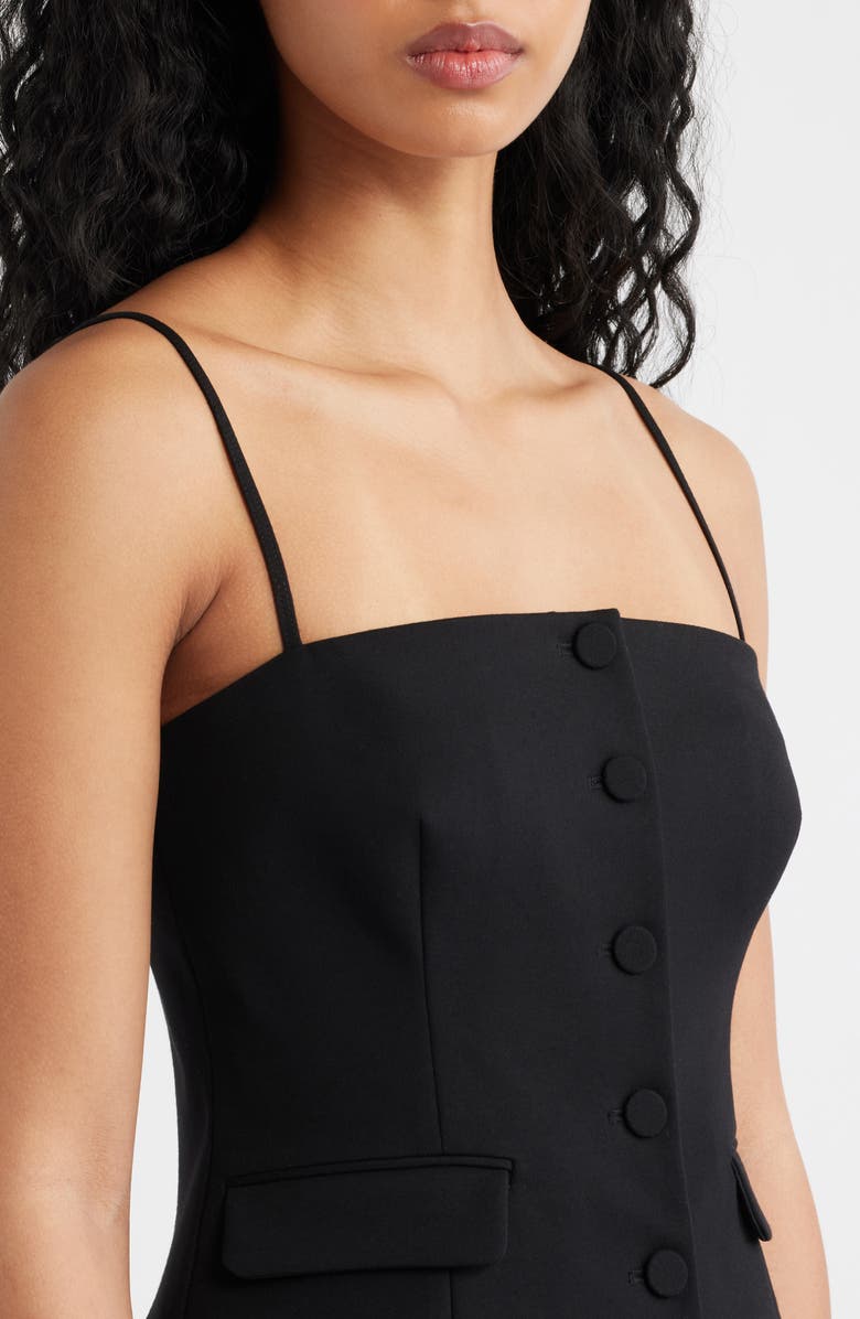 rag & bone Irina Sqare Neck Button-Up Top, Alternate, color, Black
