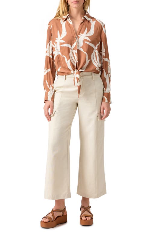 Sanctuary Rebel Wide Leg Standard Rise Crop Pant In Birch In Birch