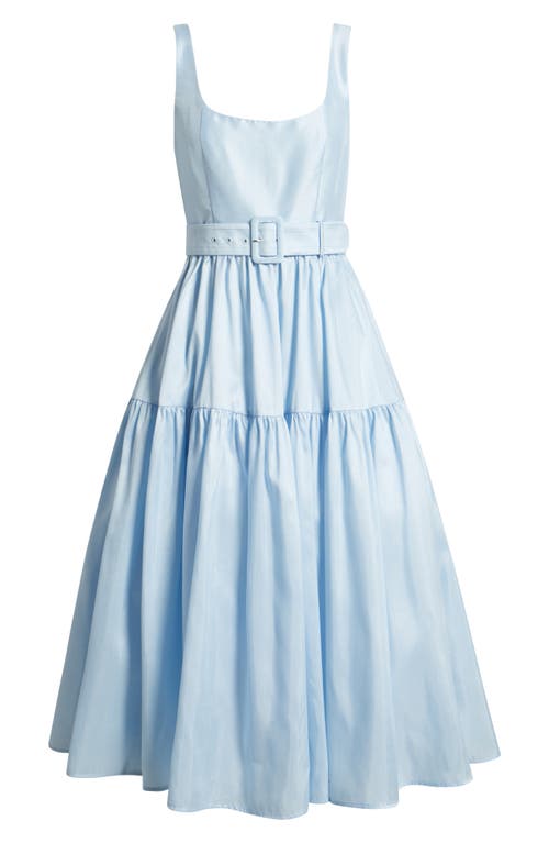 Shop Hutch Belted Tiered Dress In Sky