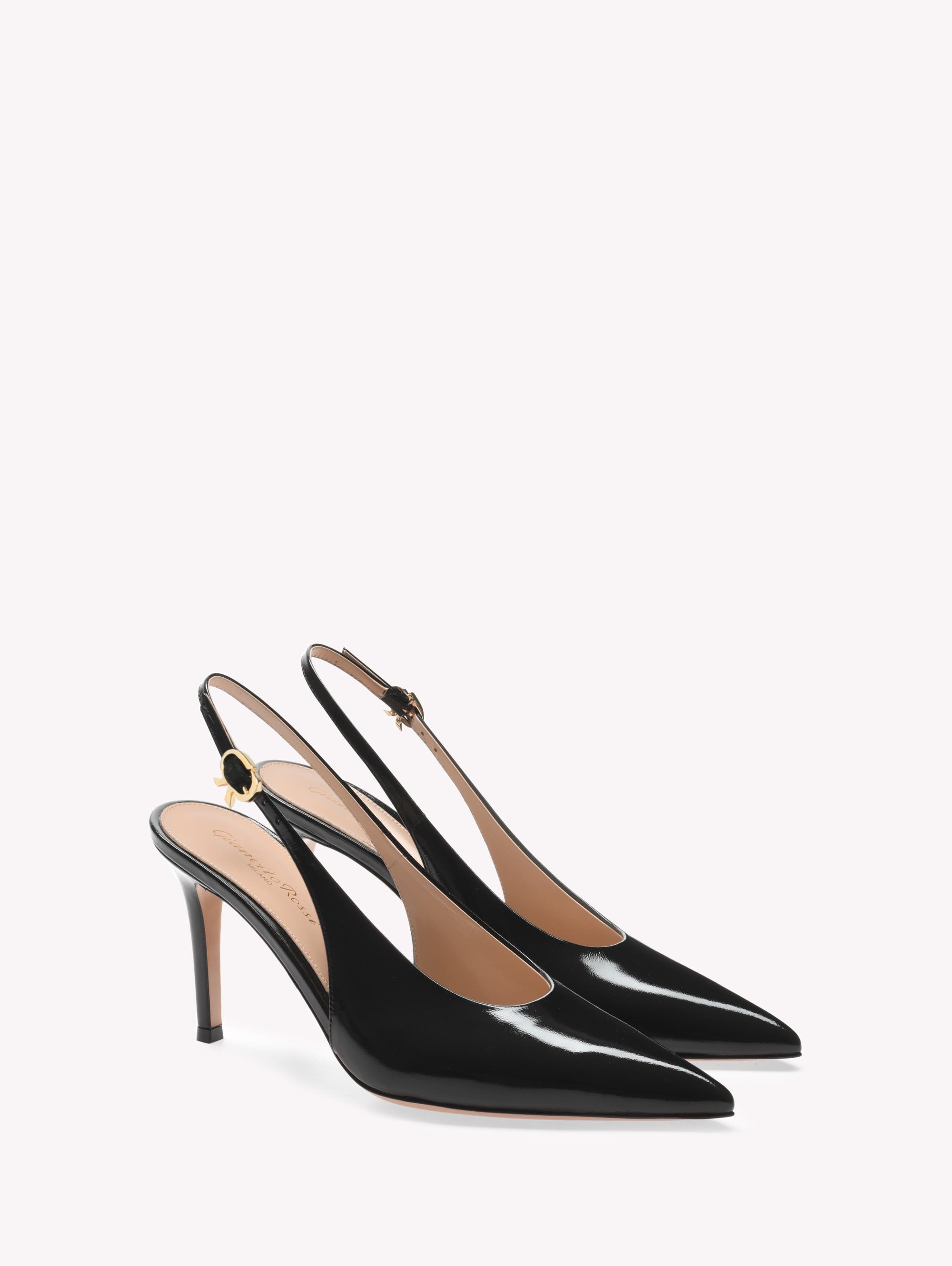 Gianvito Rossi Robbie Sling, Alternate, color, Black Nappa