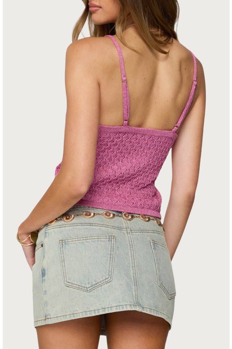 Frankey Sparkly Knit Camisole, Alternate, color, PINK