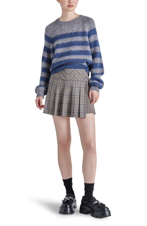 Steve Madden Lyon Stripe Oversize Sweater In Blue