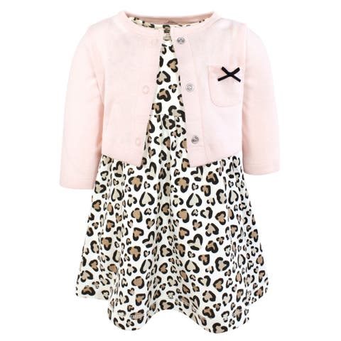 Soft Cotton Dress with Coordinating Cardigan (Baby)