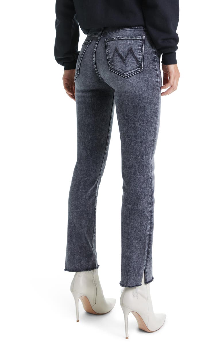 MOTHER The Rascal High Waist Frayed Ankle Slim Jeans, Alternate, color,