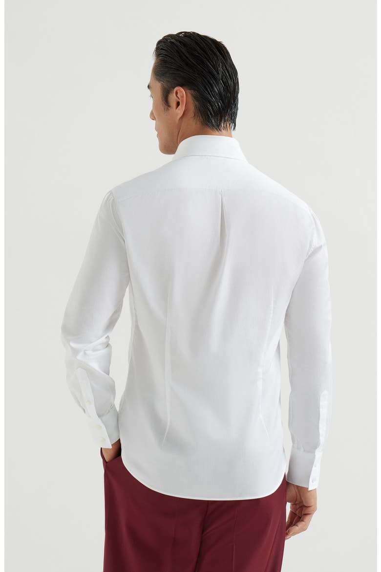 Button-down collar shirt, Alternate, color, White