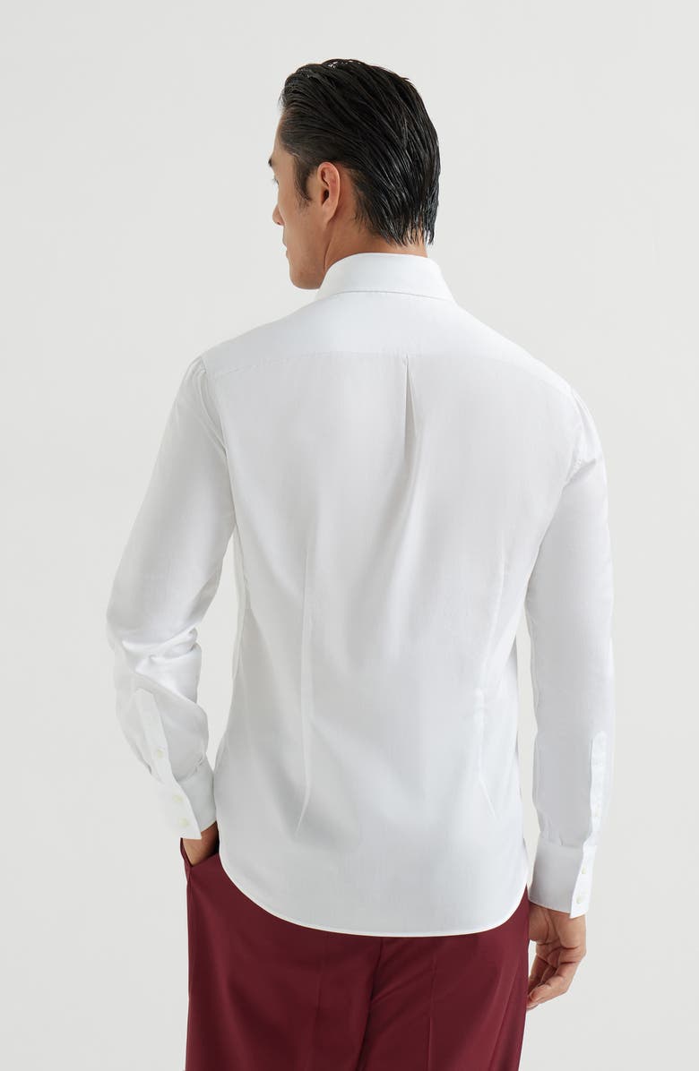 Brunello Cucinelli Button-down collar shirt, Alternate, color, White