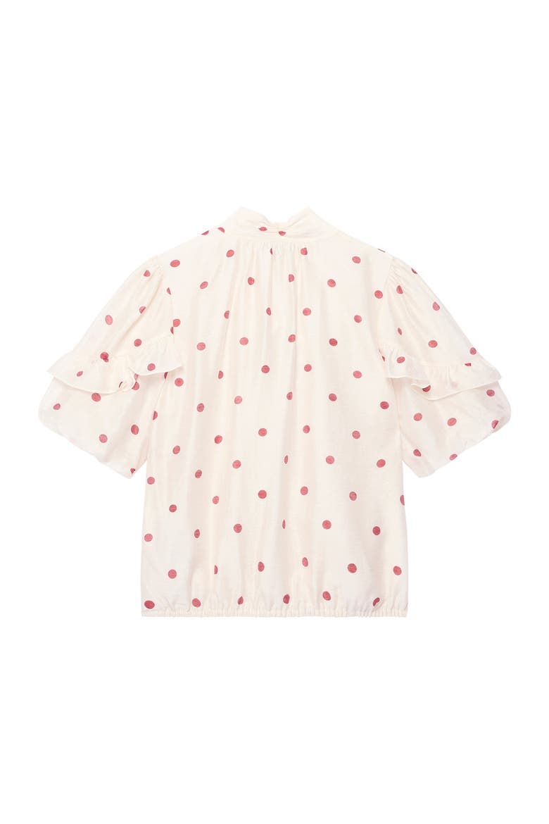 Polka Dot Blouse, Alternate, color, Red