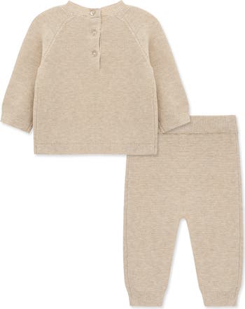 Bear Cotton Crewneck Sweater & Pants Set