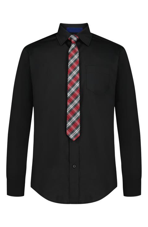 Kids' Stretch Dress Shirt & Tie Set (Big Kid)