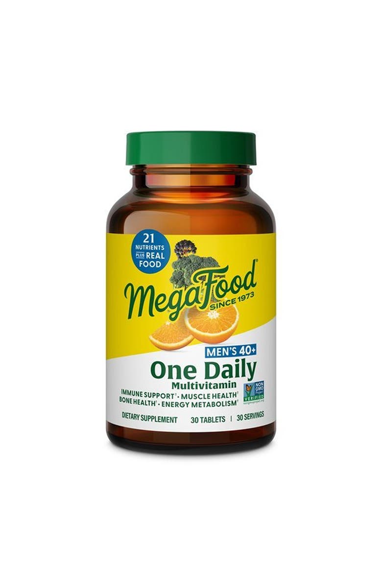 One Daily Multivitamin for Men 40+ with Methylated B12, Methylfolate. Vegetarian, 30 Tablets, Main, color, None