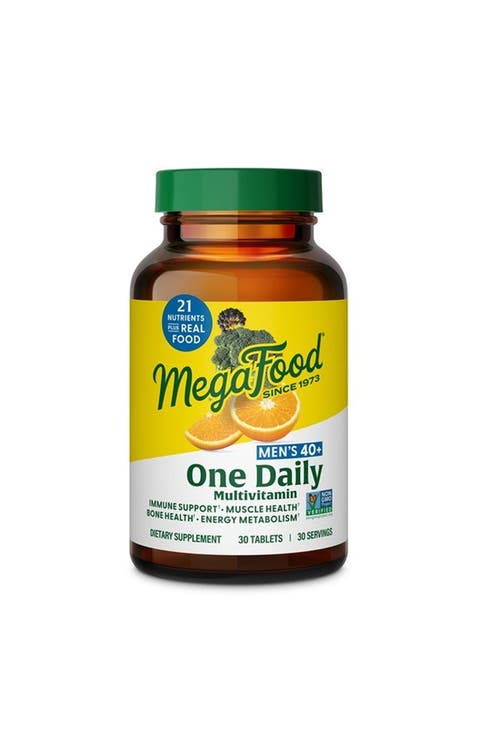 One Daily Multivitamin for Men 40+ with Methylated B12, Methylfolate. Vegetarian, 30 Tablets
