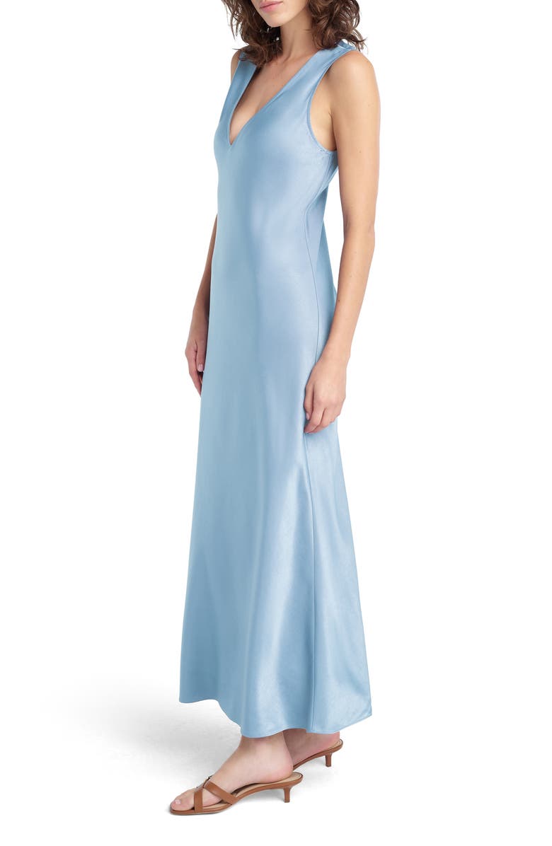 Favorite Daughter The Favorite Satin Column Dress, Alternate, color, Sea Blue