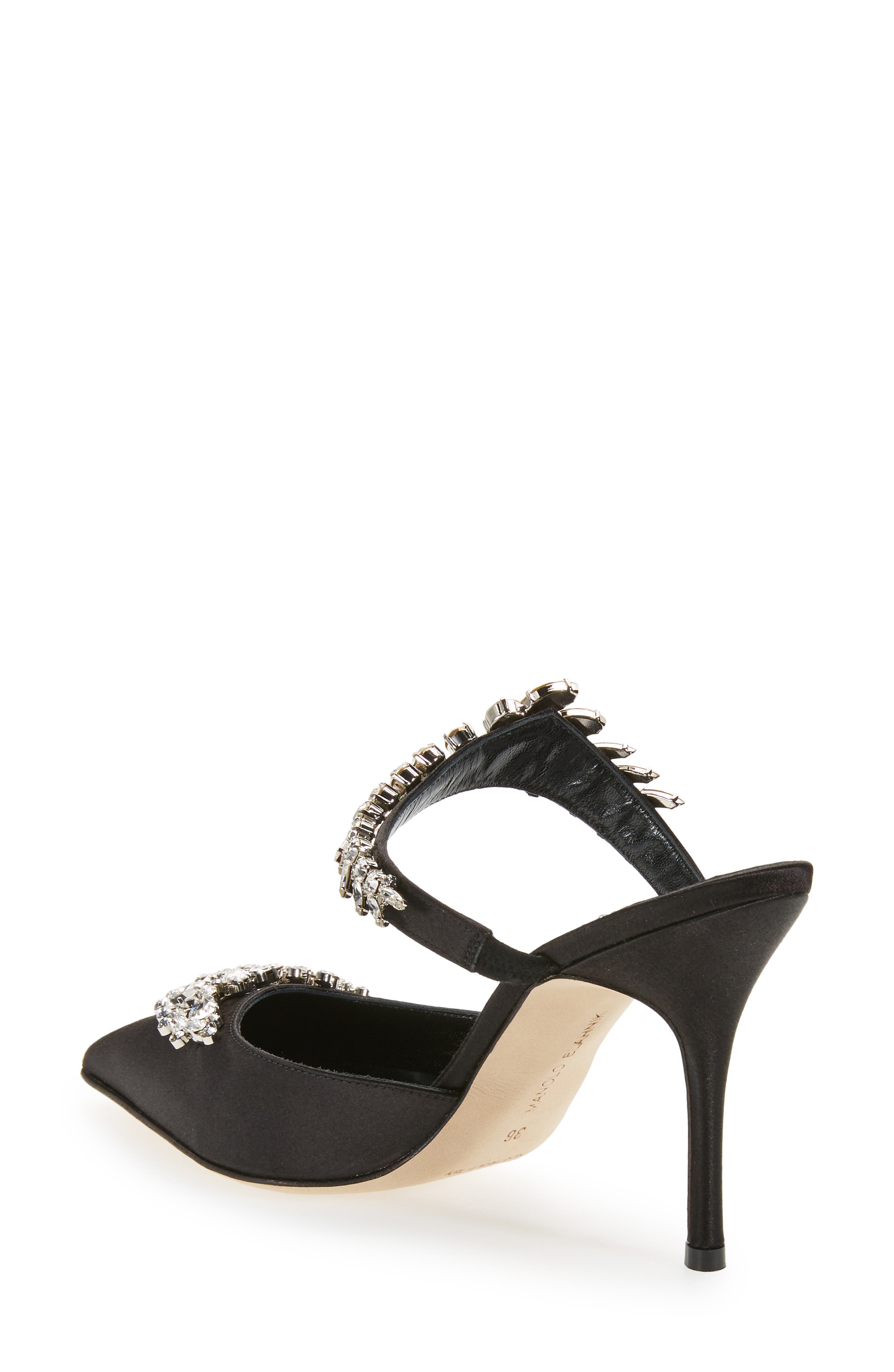 Lurum Jewel Leaf Mule, Alternate, color, BLACK