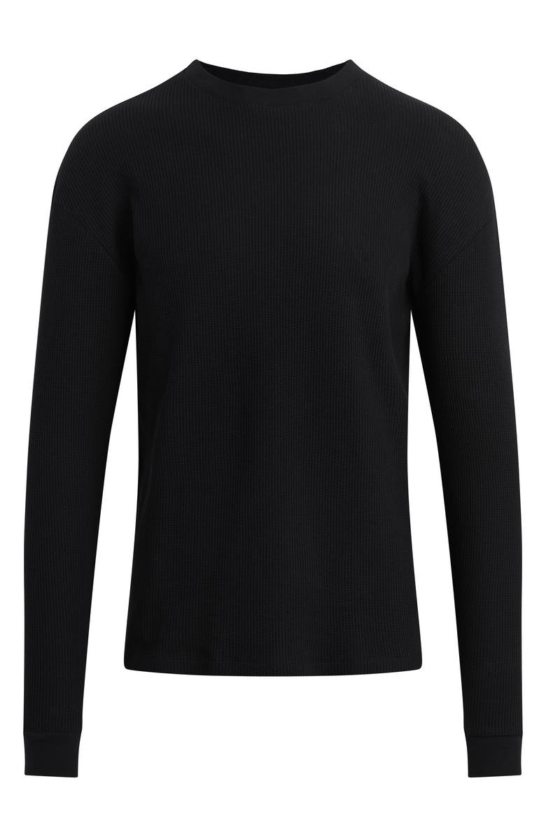 Joe's Waffle Monogram Long Sleeve T-Shirt, Alternate, color, Black