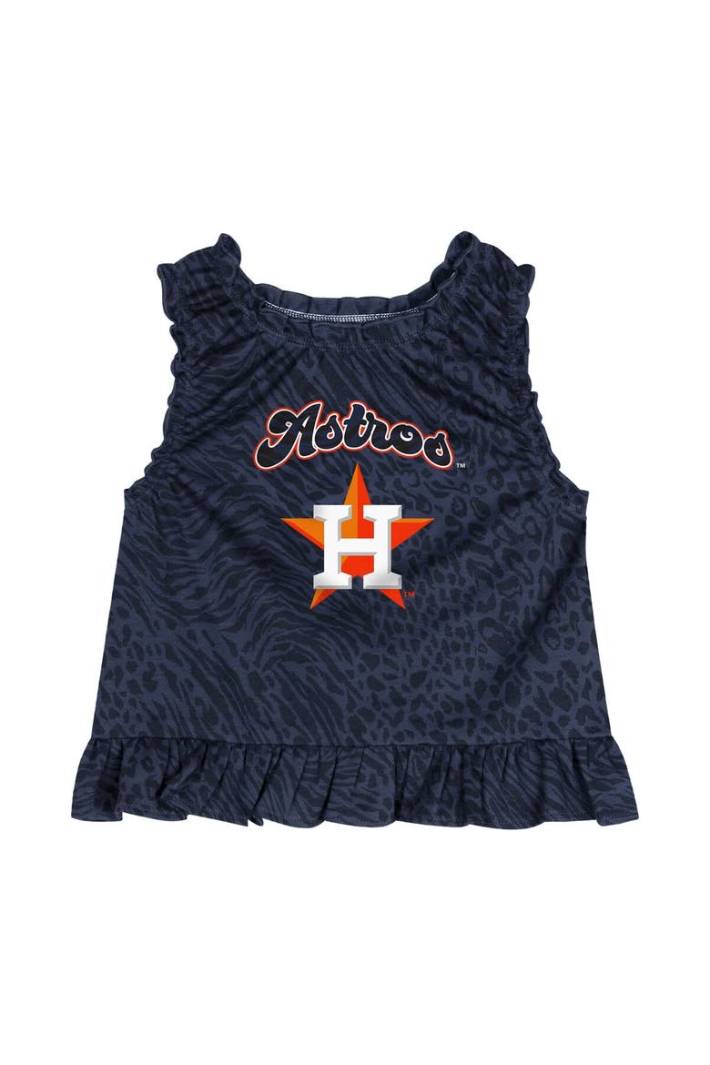 Infant  Navy Houston Astros Playground Dress & Bloomers Set, Alternate, color, Navy