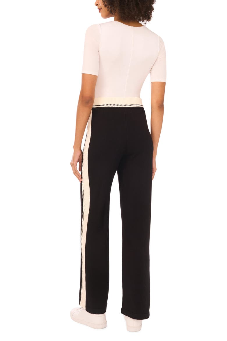 Contrast Detail Track Pants, Alternate, color, RICH BLACK