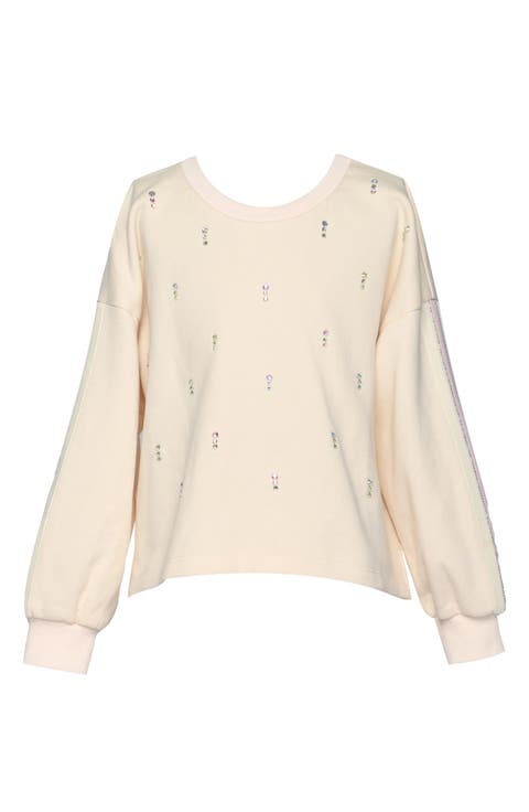 Kids' Rhinestone French Terry Sweatshirt