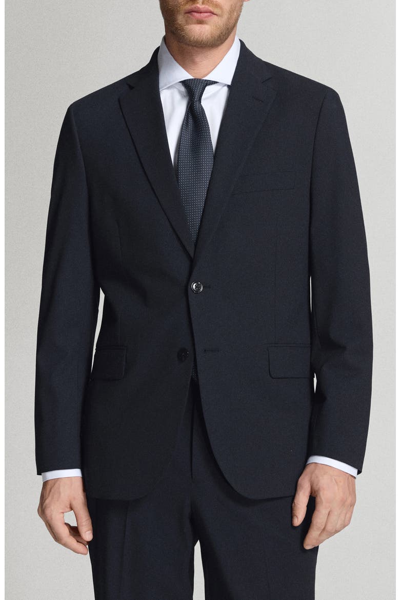 London Regular Fit Navy Blazer, Main, color, DARK NAVY