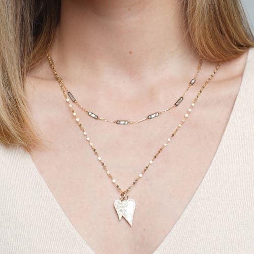 The Lovery Fine Jewelry Pave Diamond Heart Charm In Gold